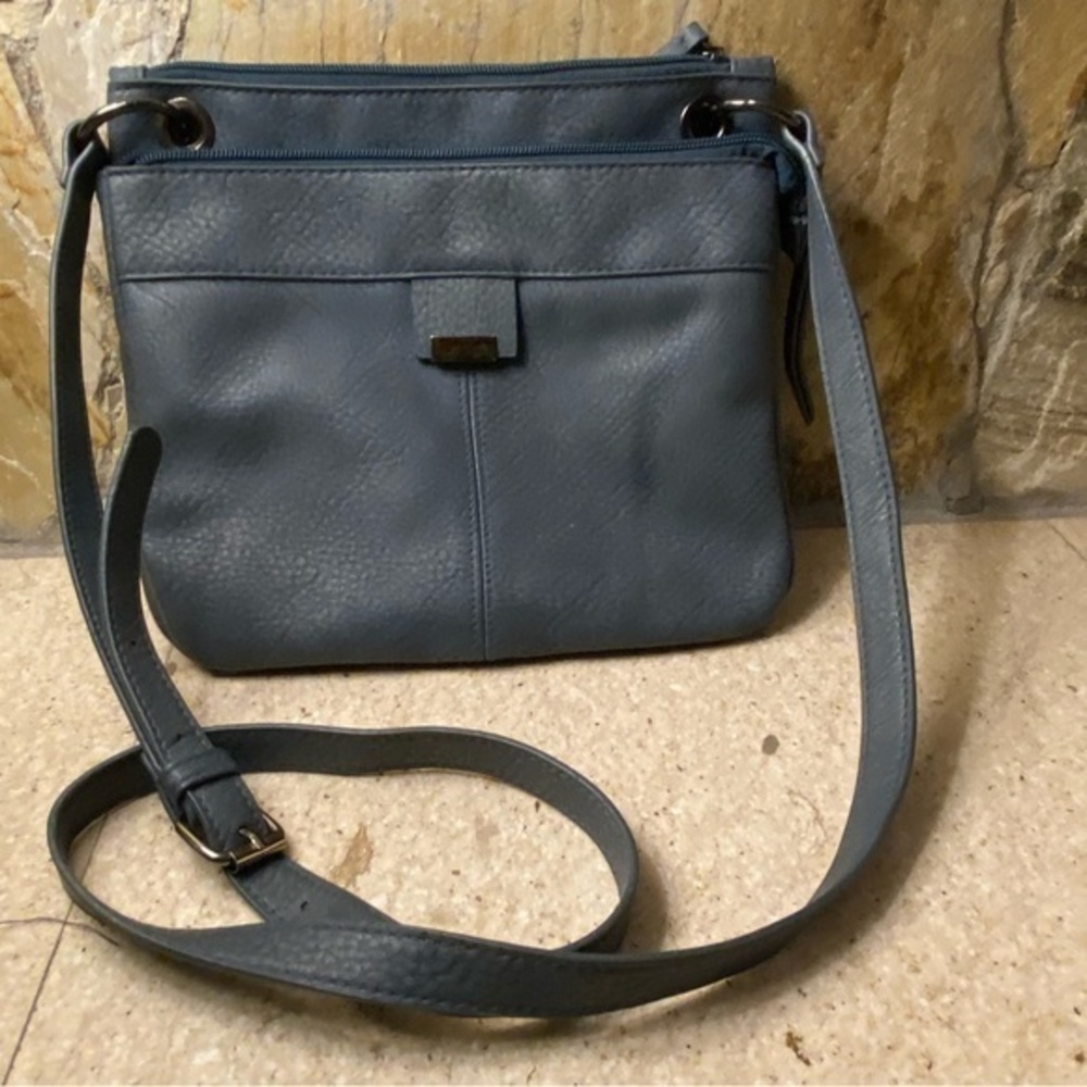Mia and Luca beautiful shade of Blue in a vegan leather Crossbody Bag